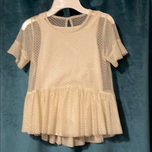 Dressy girls blouse - cream colored.